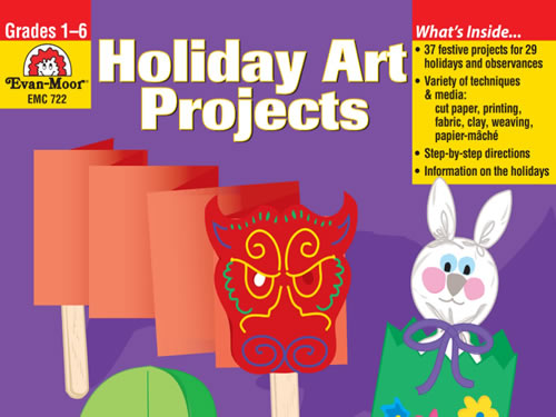 《holiday Art Projects G1 6》pdf下载 Evan Moor节日主题艺术项目练习册